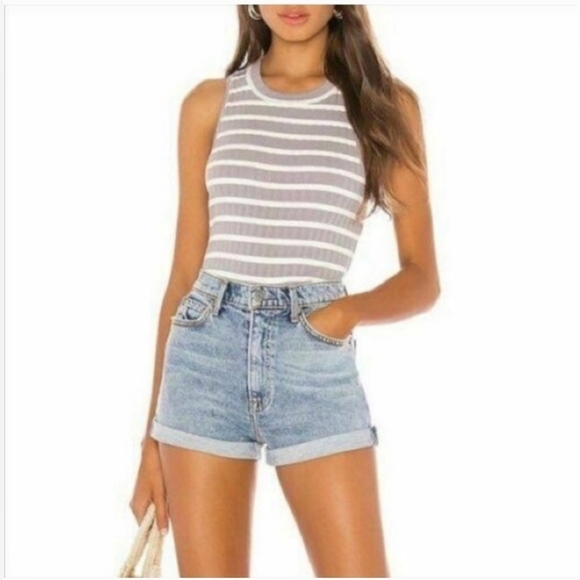 Free People We the Free Women's Fired Up Striped Cut-Out Tank Top Size Small EUC - Picture 8 of 16